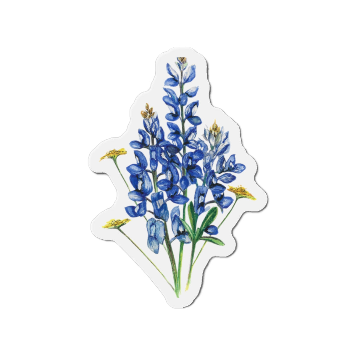 Bluebonnet and Wildflowers Die-Cut Magnets