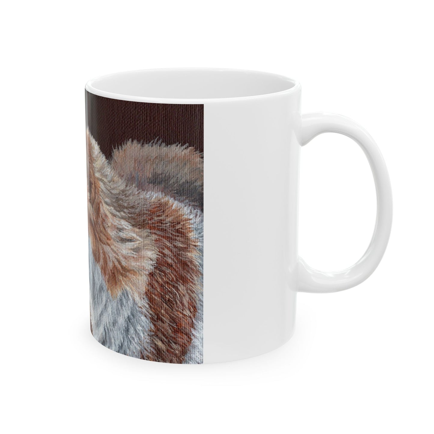 Fox Portrait Ceramic Mug — Rustic Woodland Coffee Cup (11oz & 15oz)