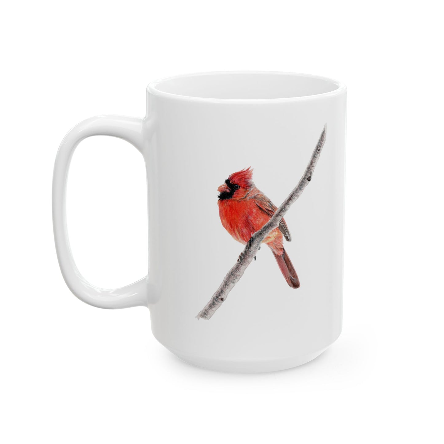 Northern Cardinal Ceramic Mug — Cardinal Coffee Cup (11oz/15oz)