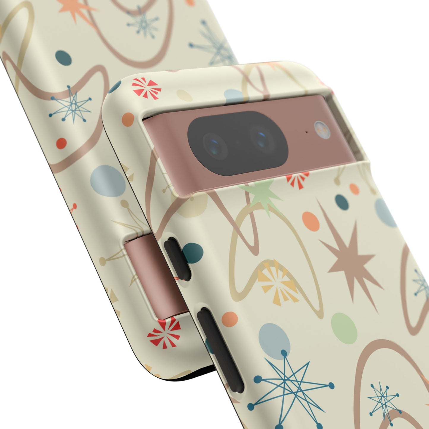 1950s Atomic Retro in Beige Tough Phone Cases