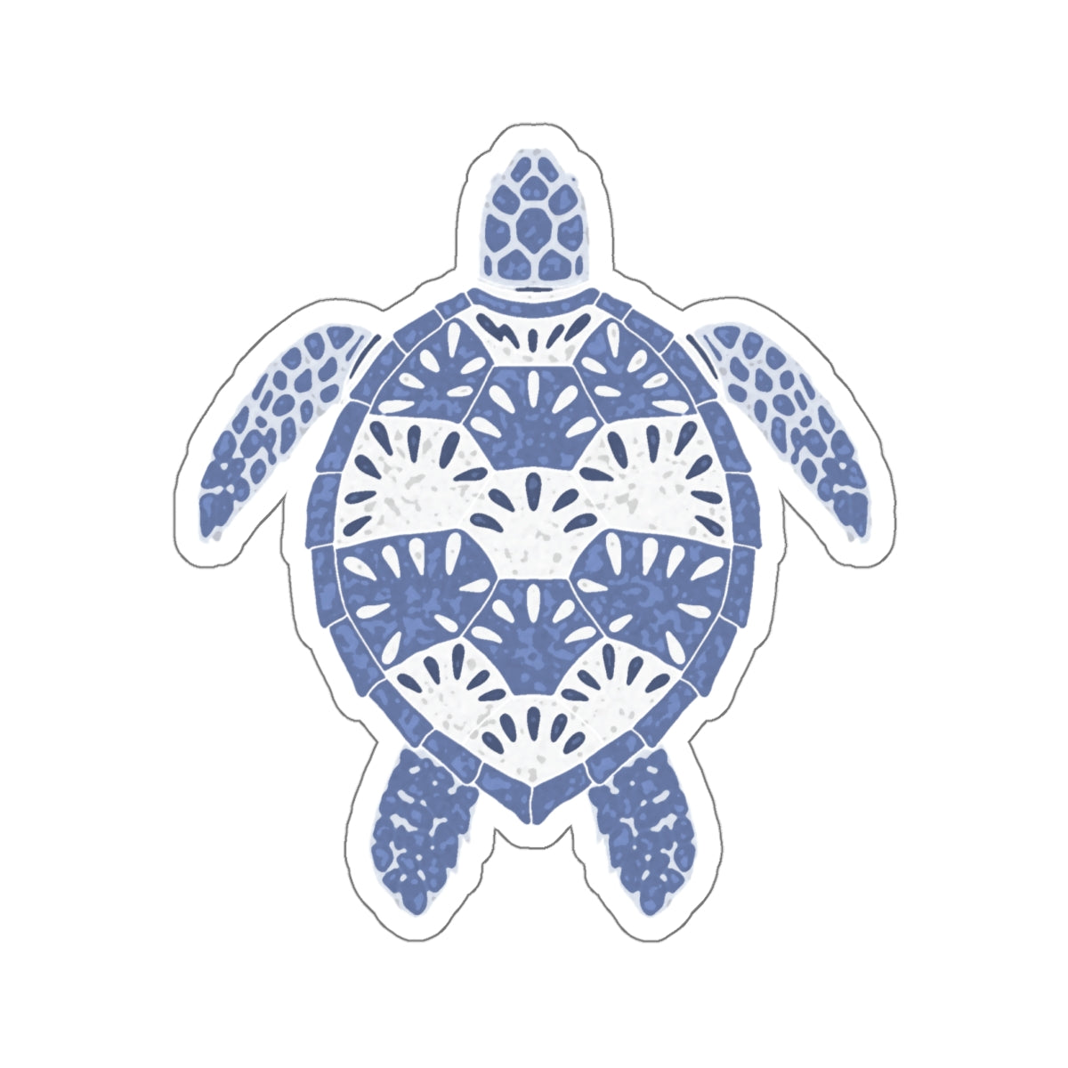 Stylized Sea Turtle Kiss-Cut Stickers