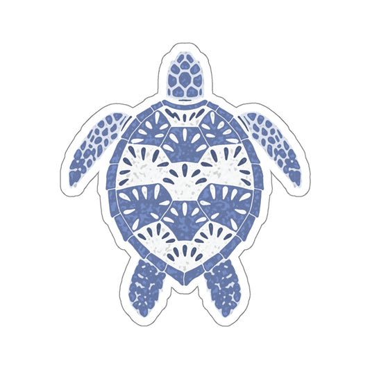 Stylized Sea Turtle Kiss-Cut Stickers