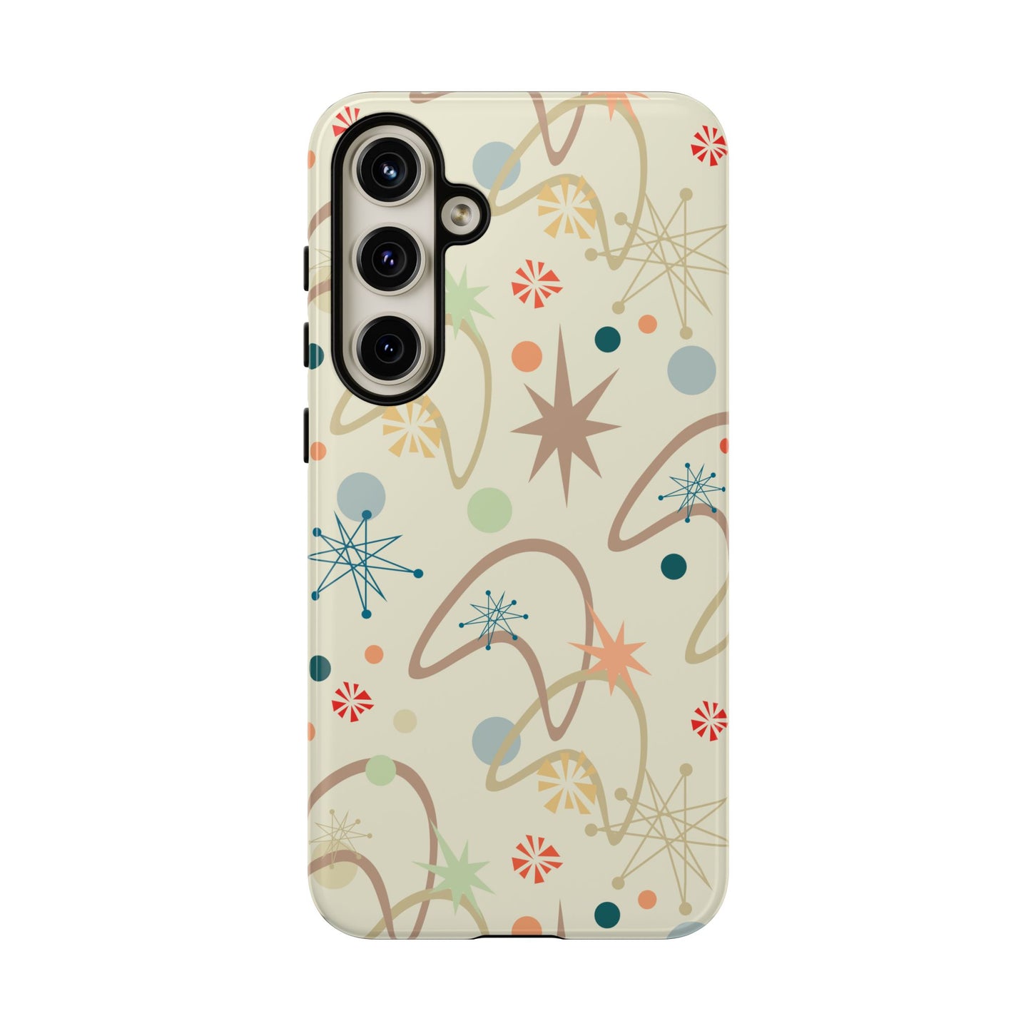 1950s Atomic Retro in Beige Tough Phone Cases