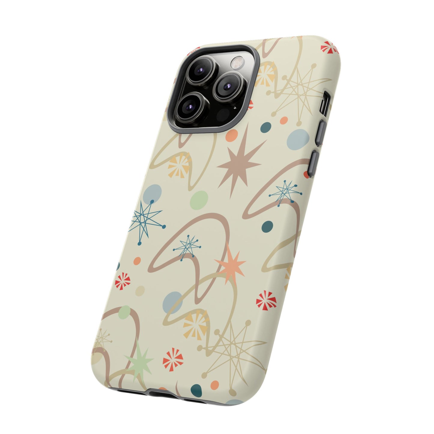 1950s Atomic Retro in Beige Tough Phone Cases