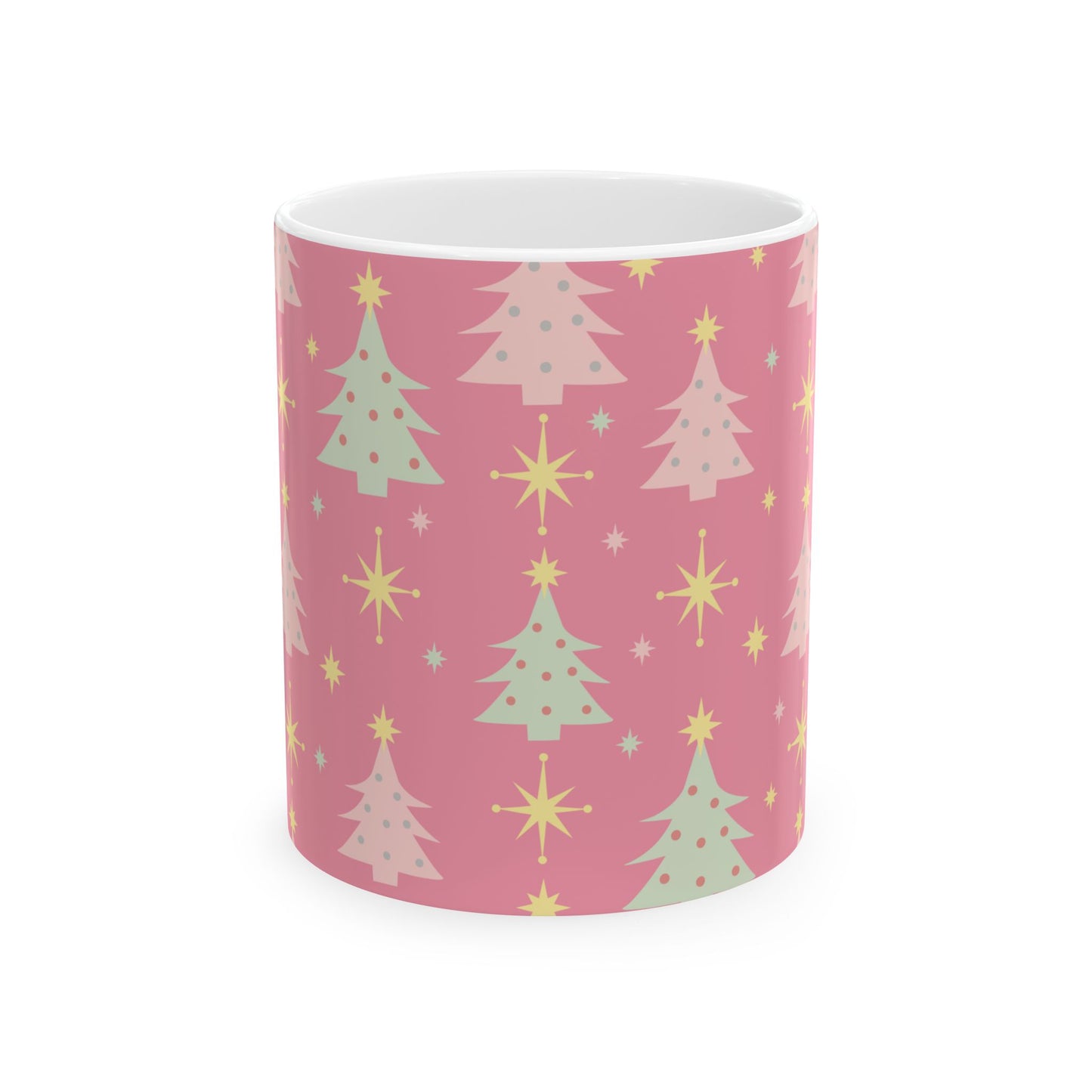 1950's Retro Christmas Ceramic Mug, (11oz, 15oz)