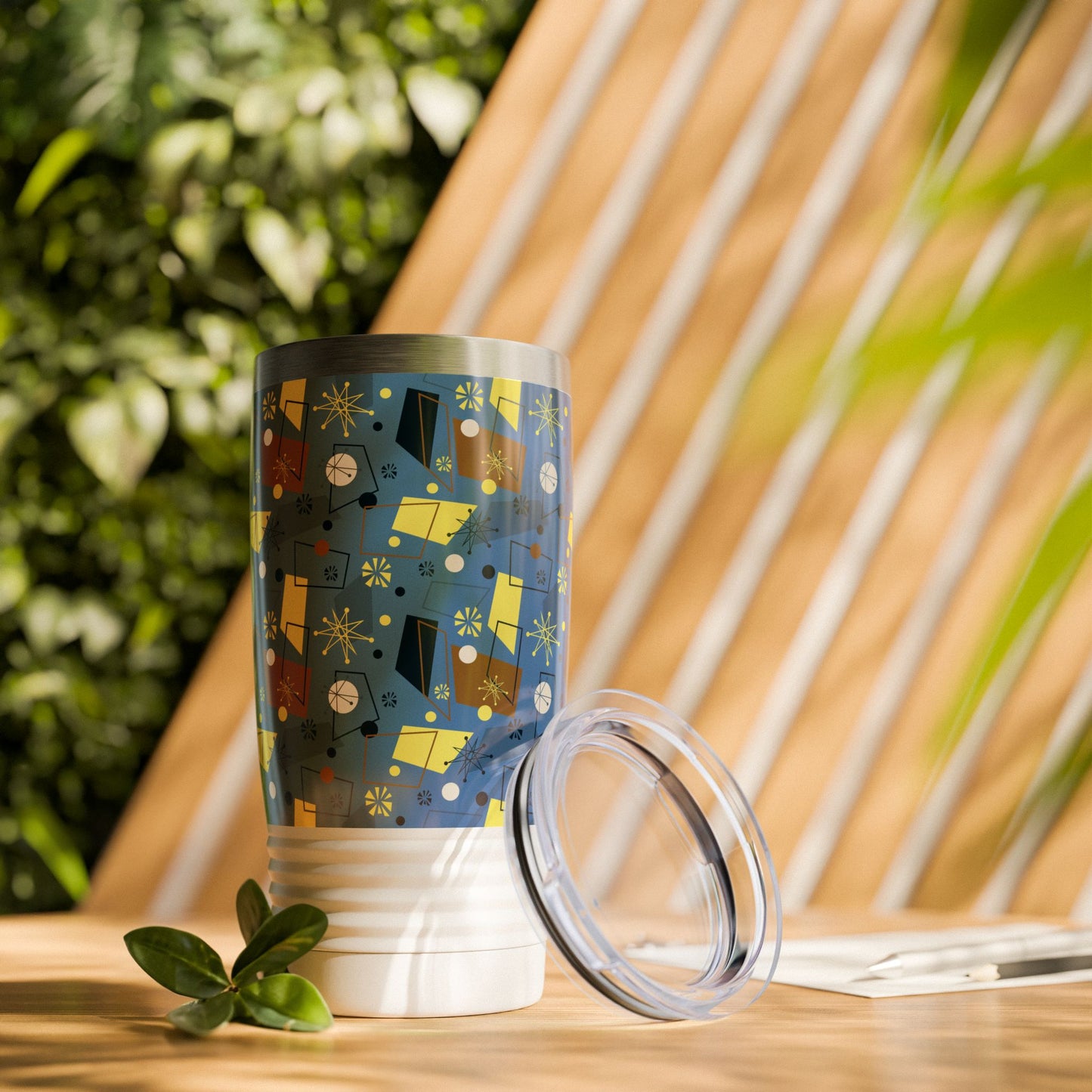 20oz Ringneck Tumbler — Mid-Century Retro Atomic Pattern