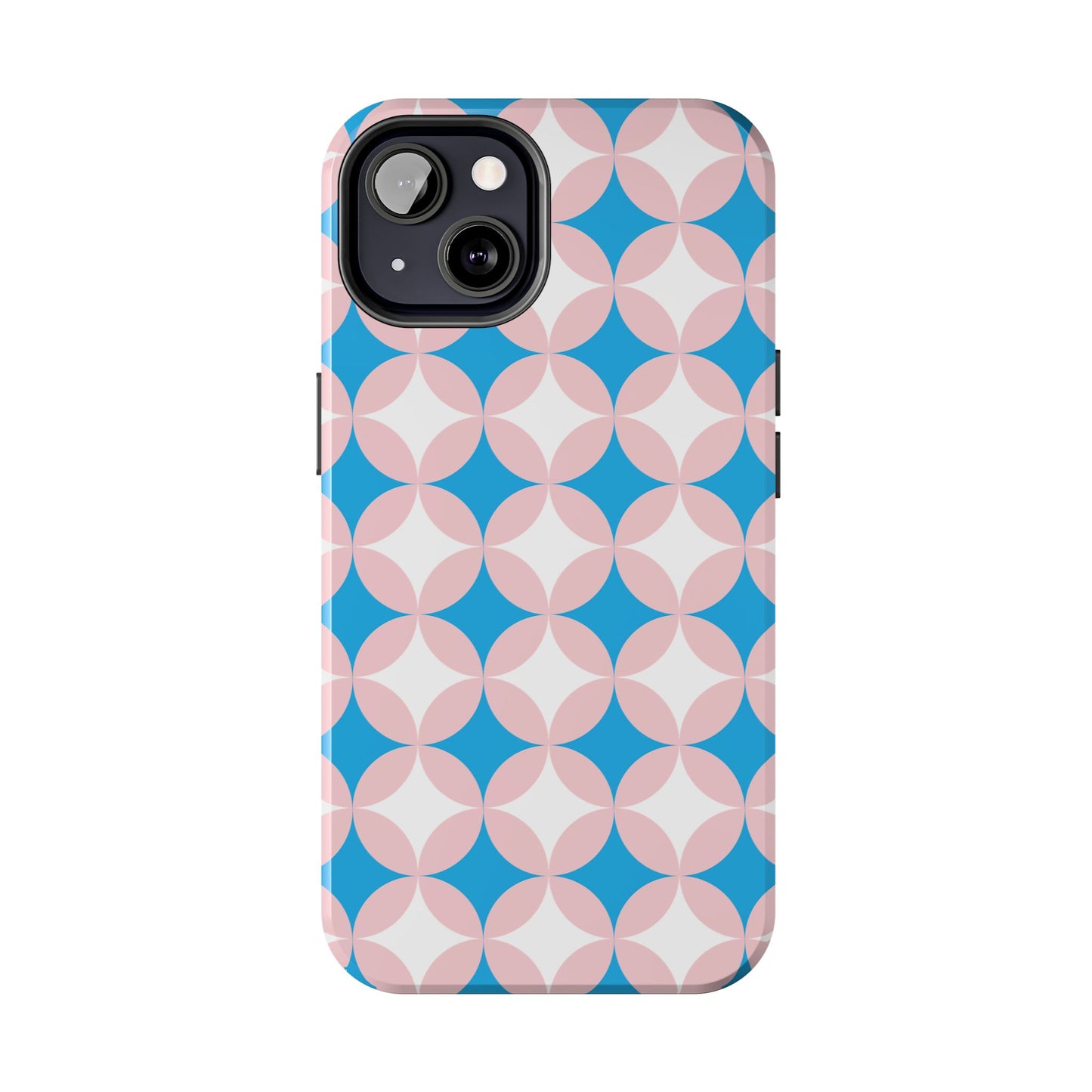 1950s Vintage Circle and Diamond Pattern Tough iPhone Cases