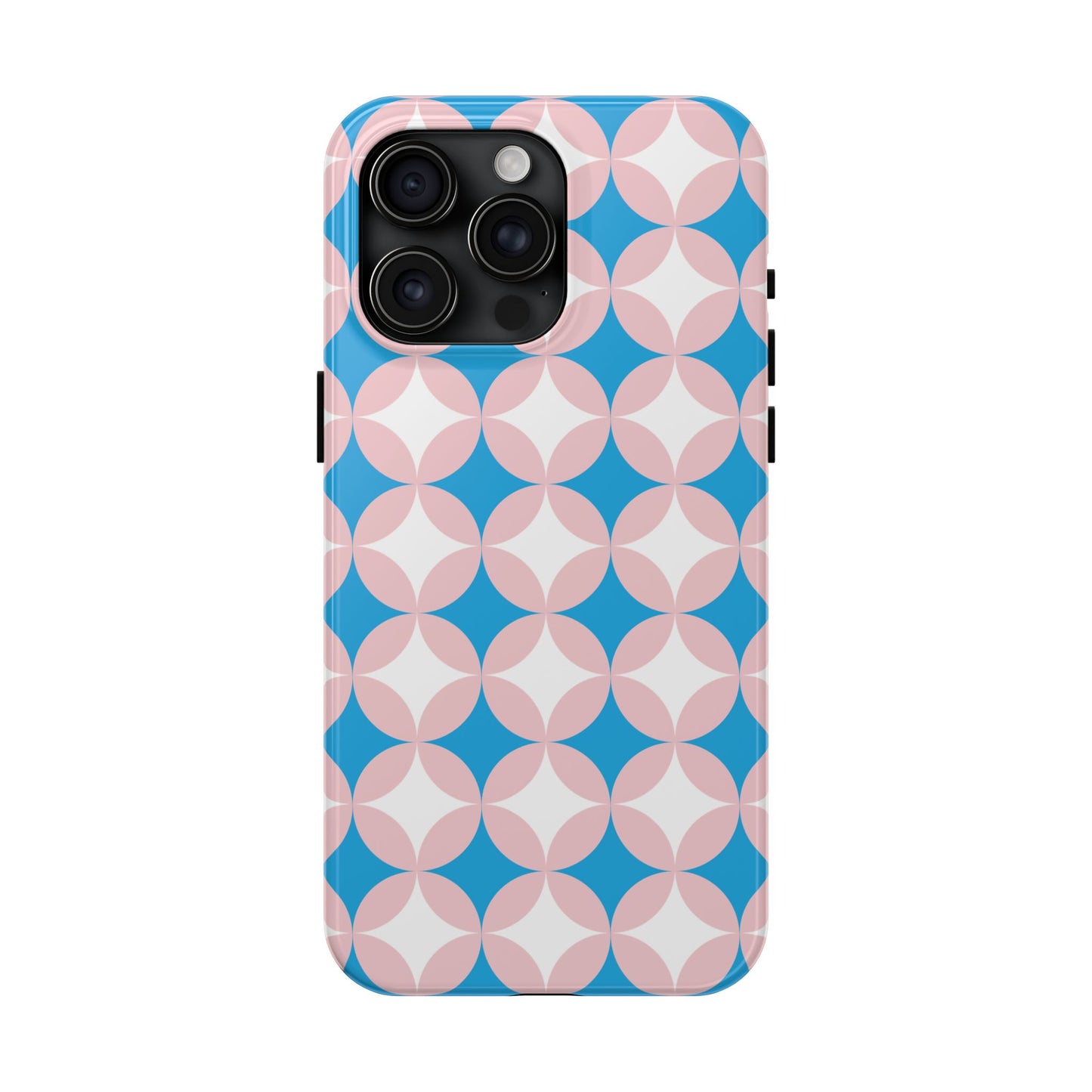 1950s Vintage Circle and Diamond Pattern Tough iPhone Cases