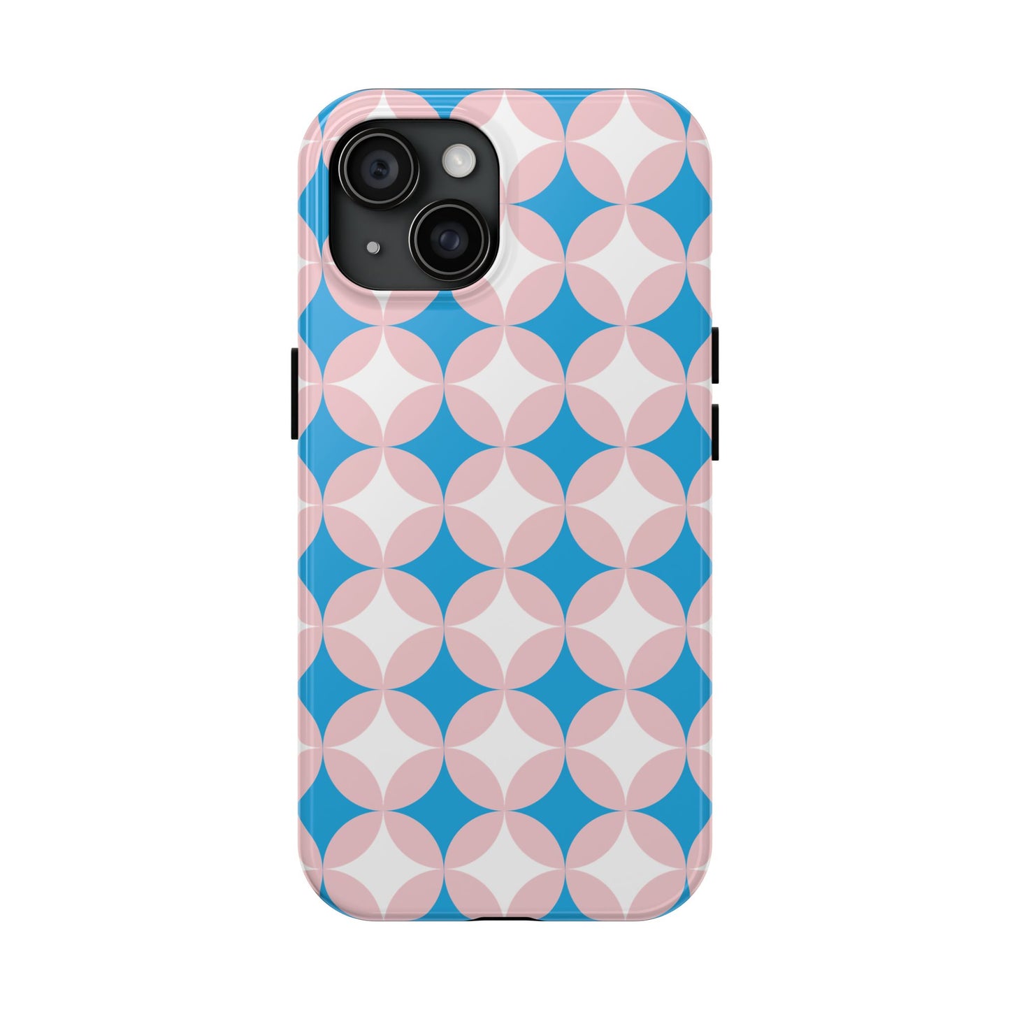 1950s Vintage Circle and Diamond Pattern Tough iPhone Cases