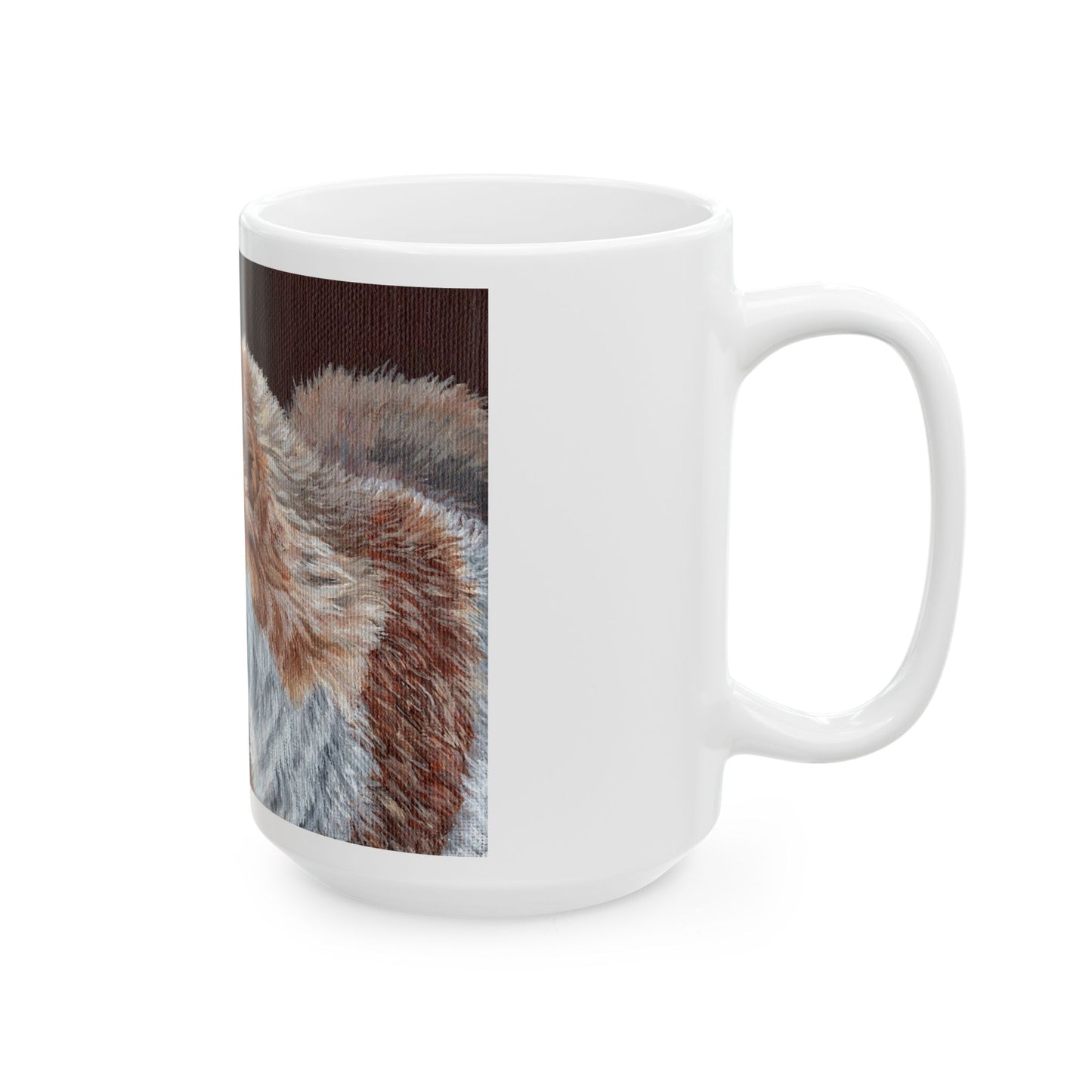 Fox Portrait Ceramic Mug — Rustic Woodland Coffee Cup (11oz & 15oz)