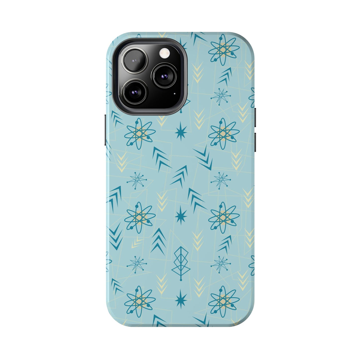 1950s Atomic Age Retro in Light Blue Tough iPhone Case