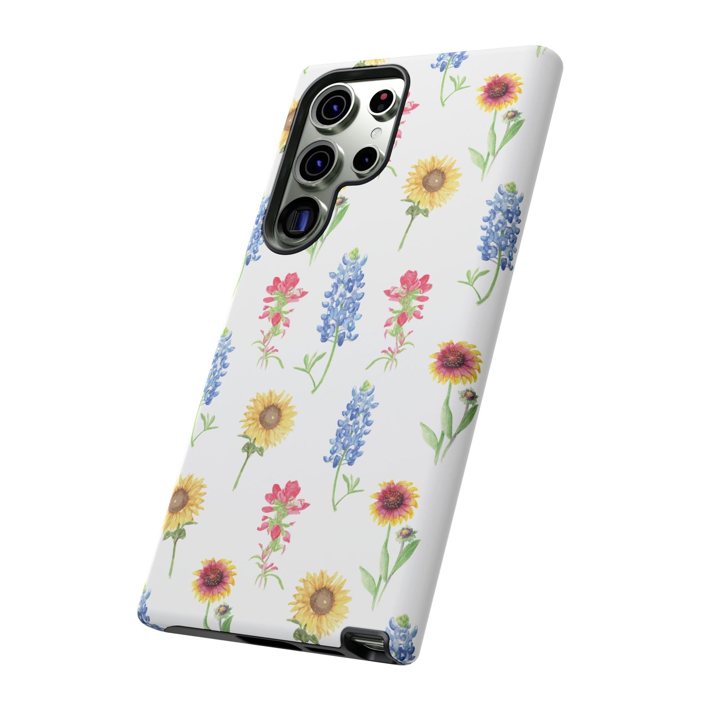 Texas Wildflower Pattern Tough Phone Cases