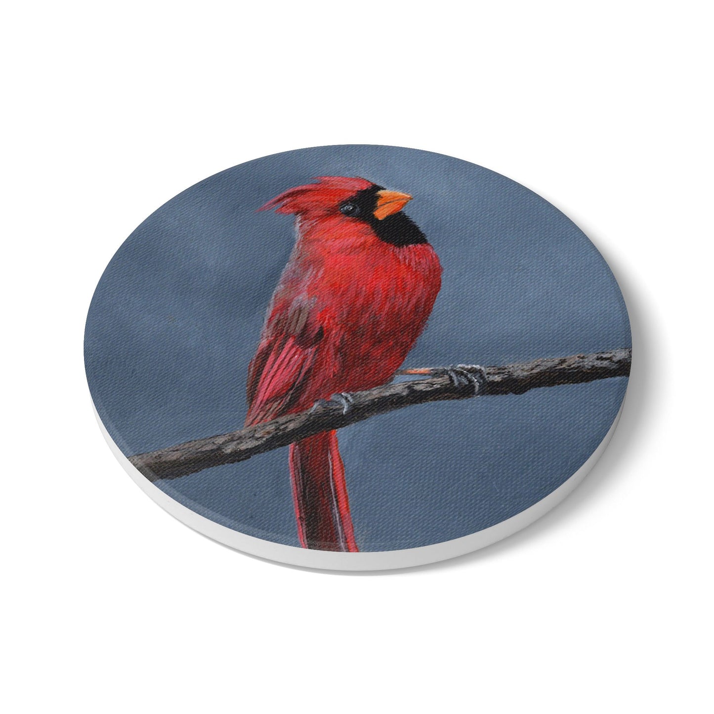 Cardinal Ceramic Coaster – Red Bird Nature Drink Coaster