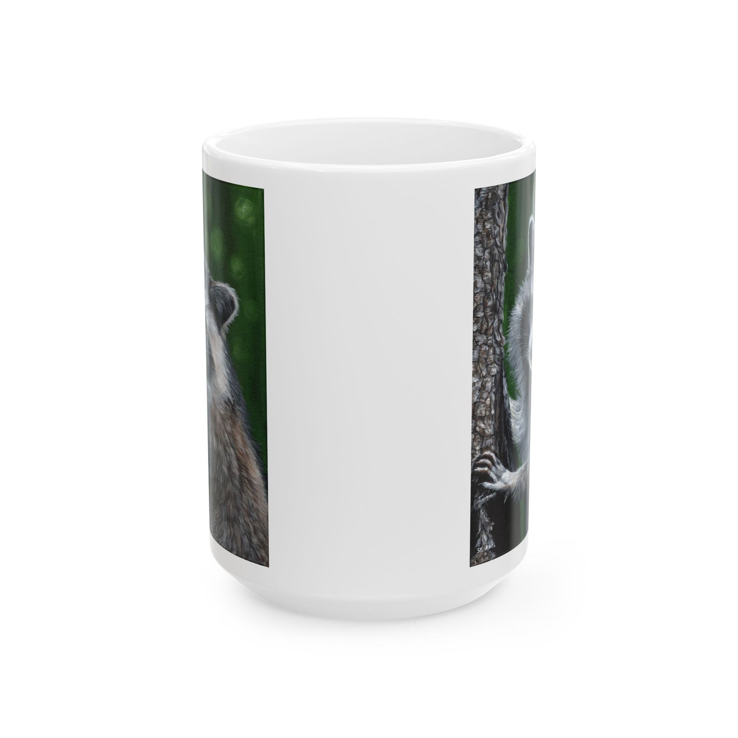 Raccoon Forest Mug – Cute Wildlife Ceramic Coffee Cup (11oz & 15oz)