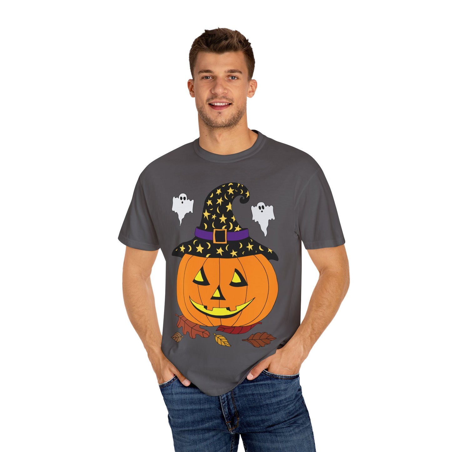 Halloween Jack O'Lantern Unisex Garment-Dyed T-shirt