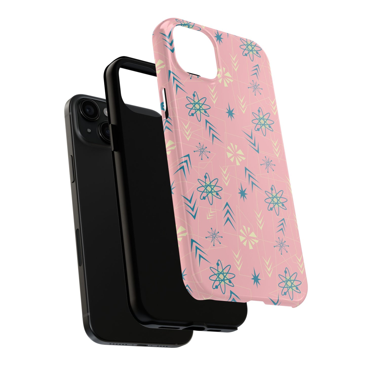 1950s Atomic Age Retro Tough iPhone Case in Pink