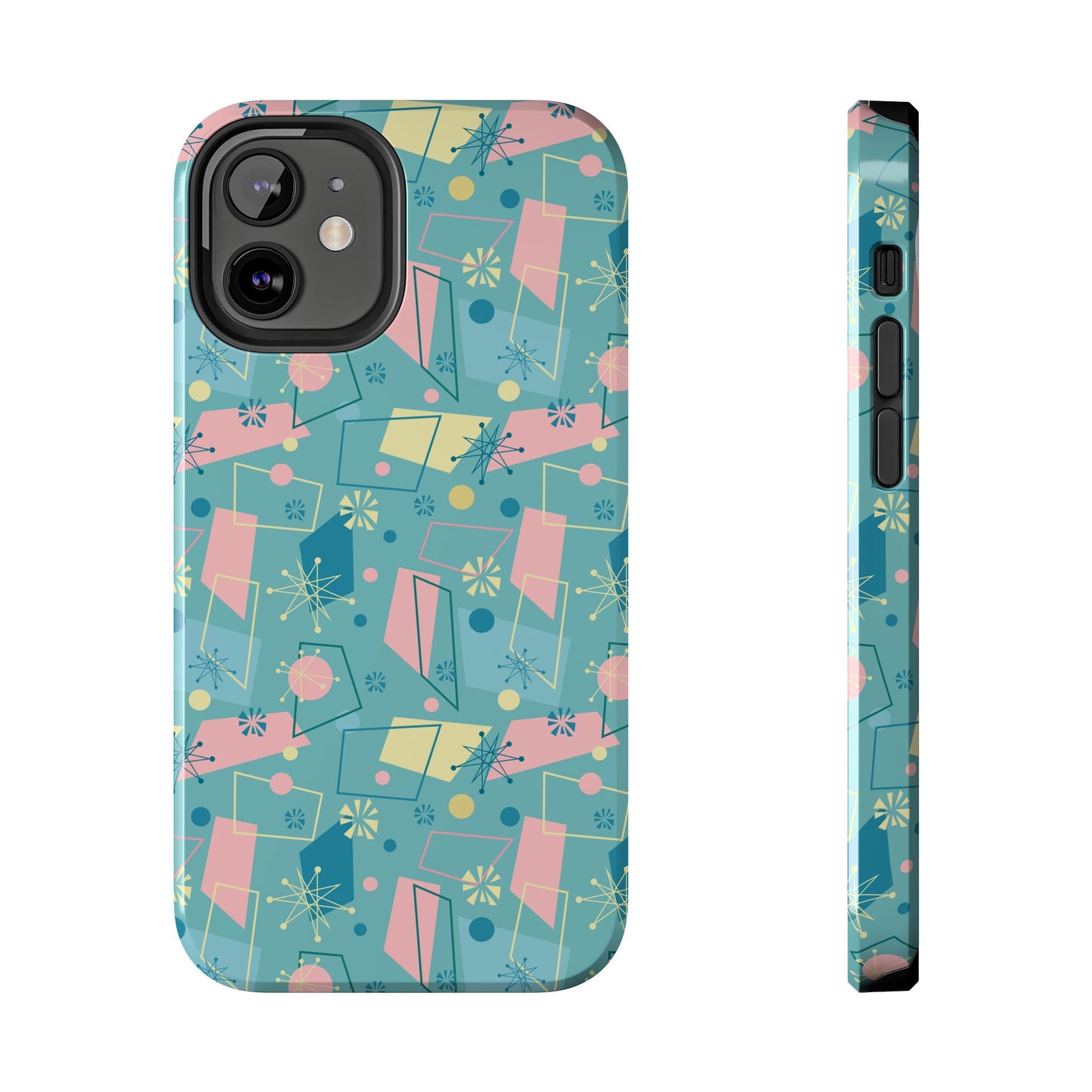 1950s Atomic Retro in Teal Tough iPhone Case