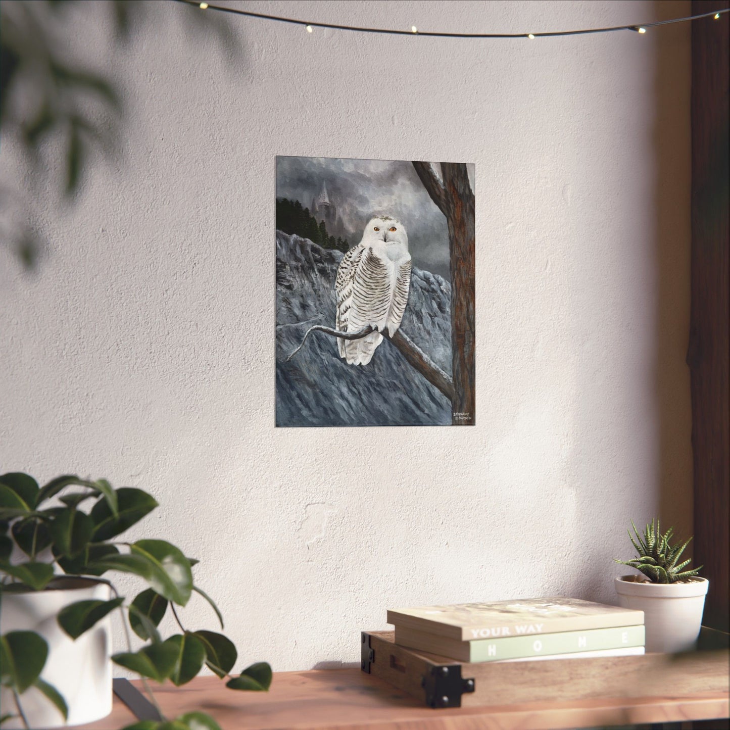 Snowy Owl Art Poster — Matte Vertical Wildlife Print