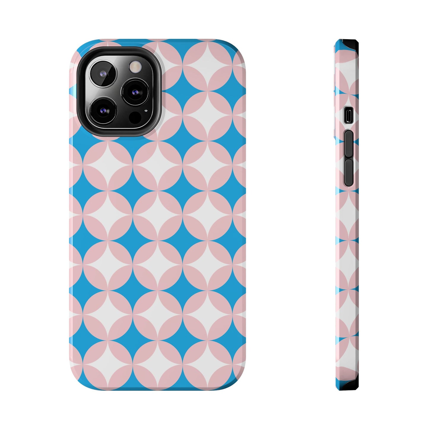 1950s Vintage Circle and Diamond Pattern Tough iPhone Cases