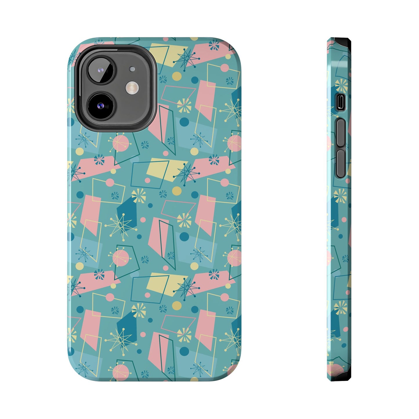 1950s Atomic Retro in Teal Tough iPhone Case