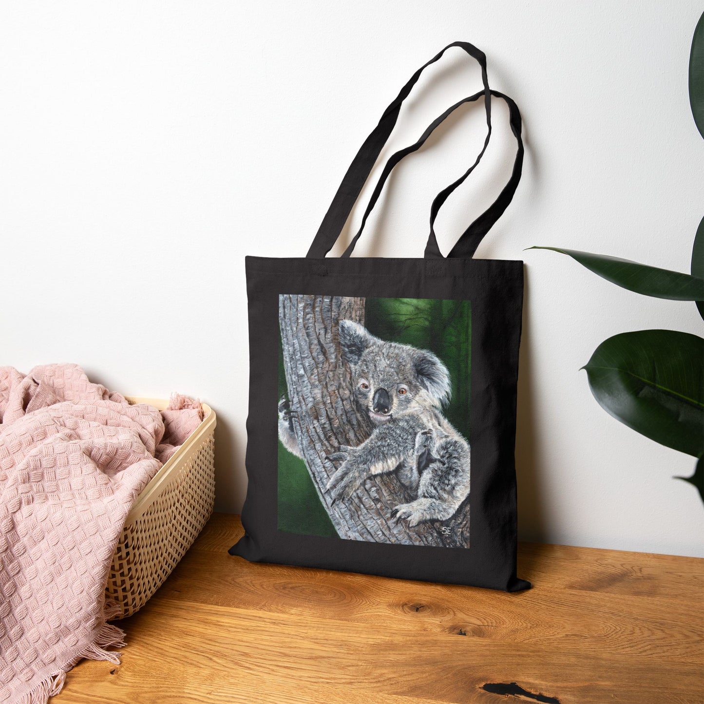 Koala Canvas Tote Bag – Cute Wildlife Print Eco-Friendly Shopper