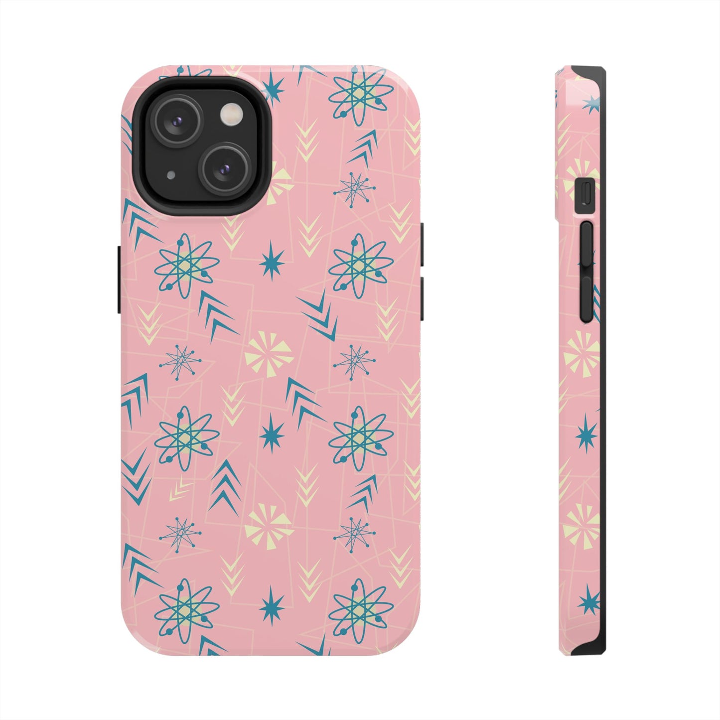 1950s Atomic Age Retro Tough iPhone Case in Pink