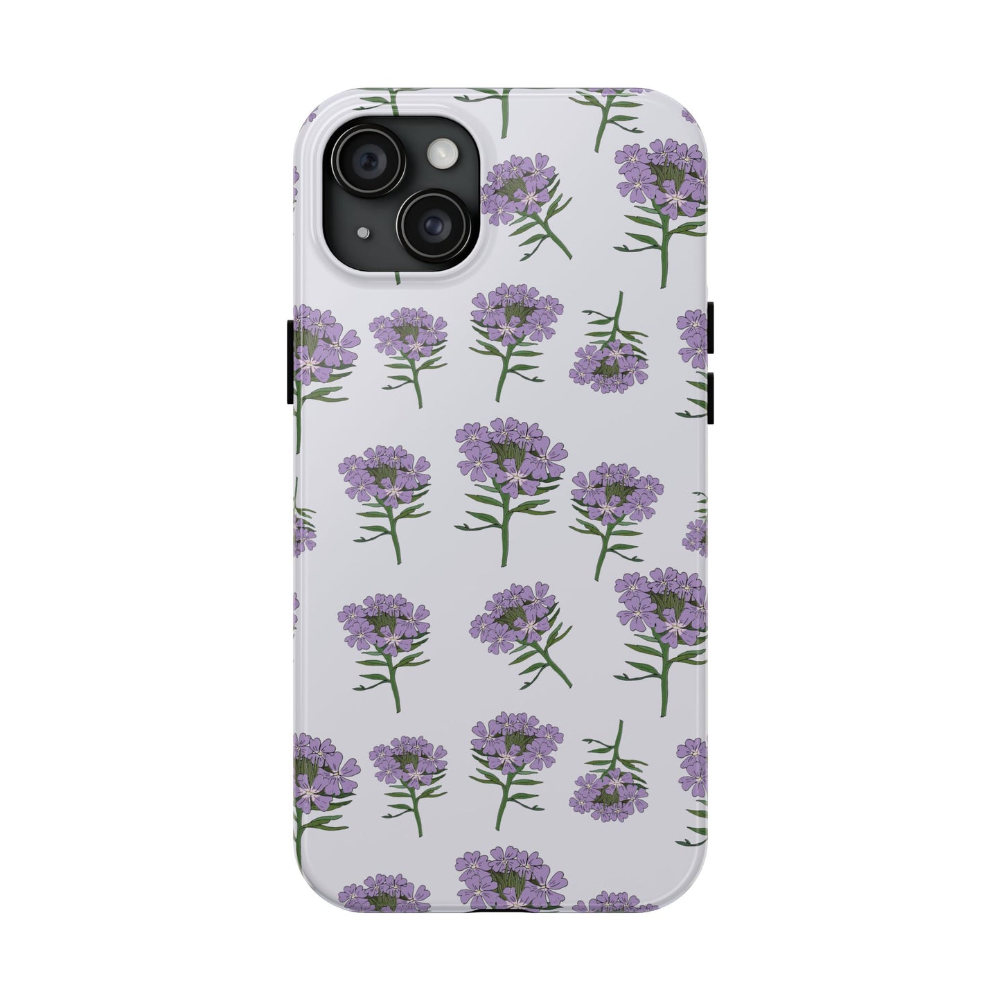 Purple Wildflower Pattern Tough iPhone Cases