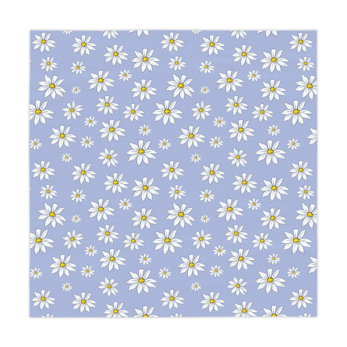 Daisy Meadow Blue Tablecloth — Floral Spring Dining Cover