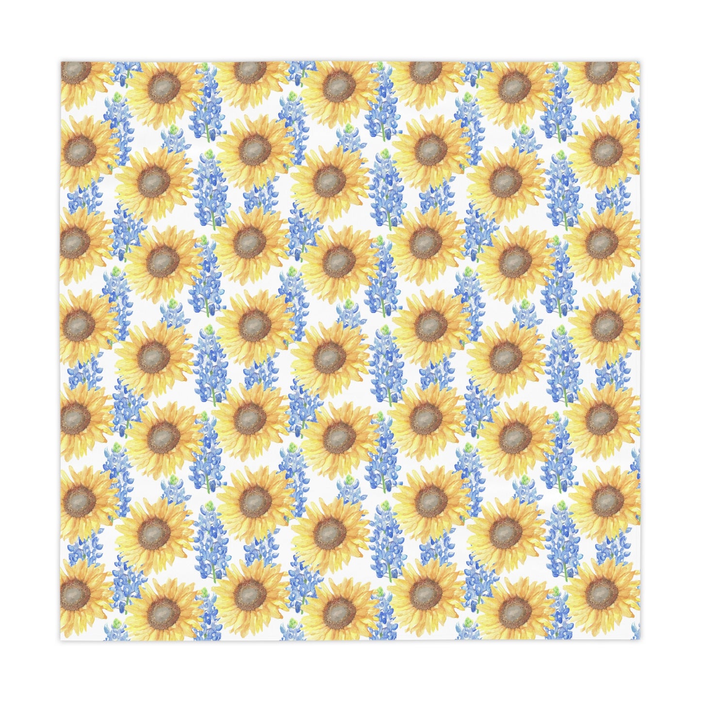 Sunflower and Bluebonnets Tablecloth