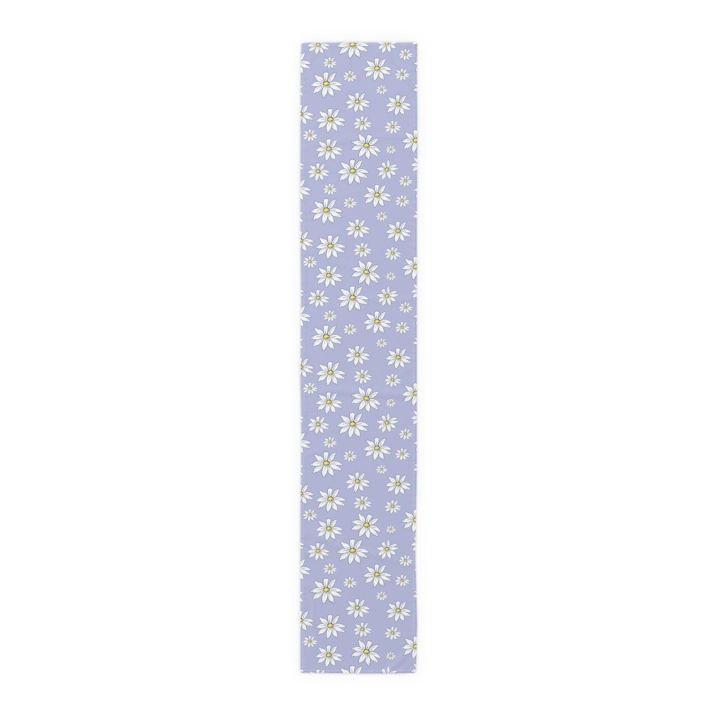 Daisy Pattern Table Runner — Lavender Floral Dining Decor