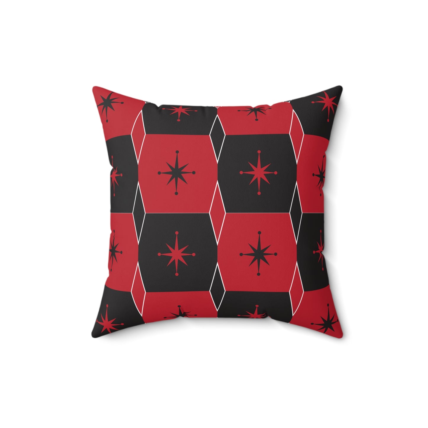 Mid-Century Star Geometric Throw Pillow
