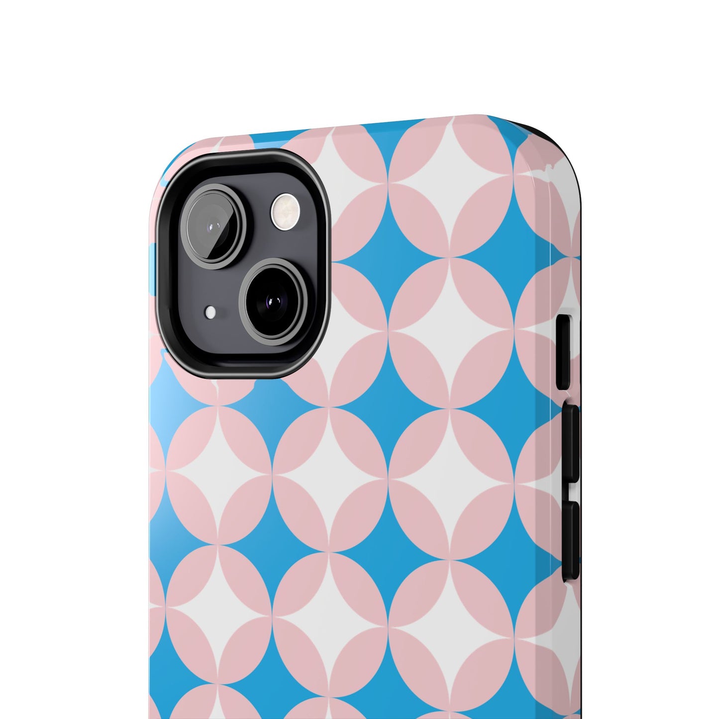 1950s Vintage Circle and Diamond Pattern Tough iPhone Cases