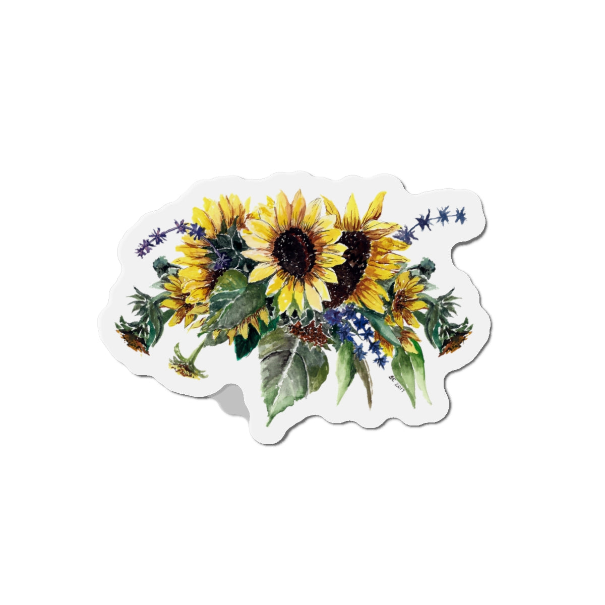 Sunflower Bouquet Die-Cut Magnets