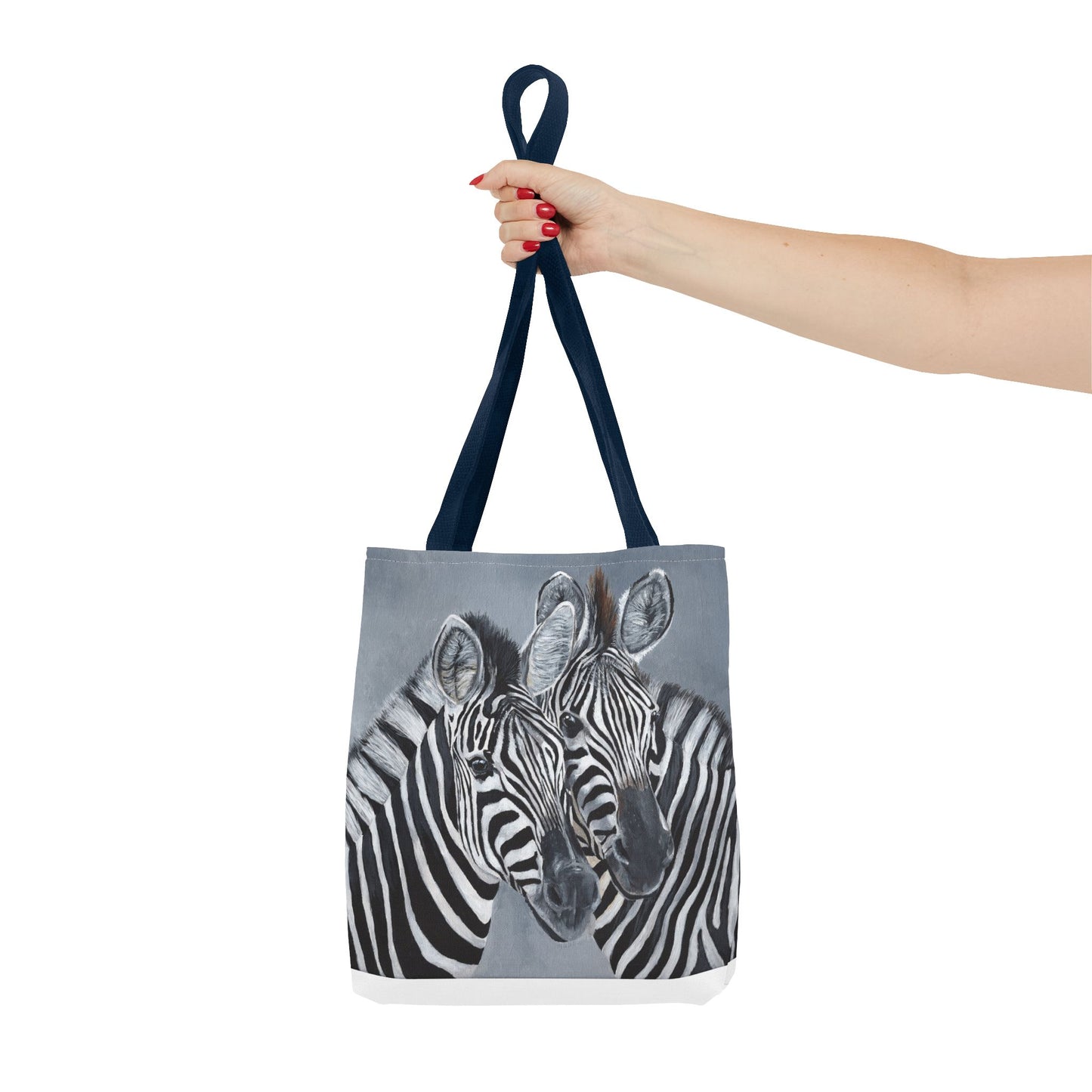 Zebra Pair Tote Bag — Artistic Black & White Animal Print Tote for Everyday Use