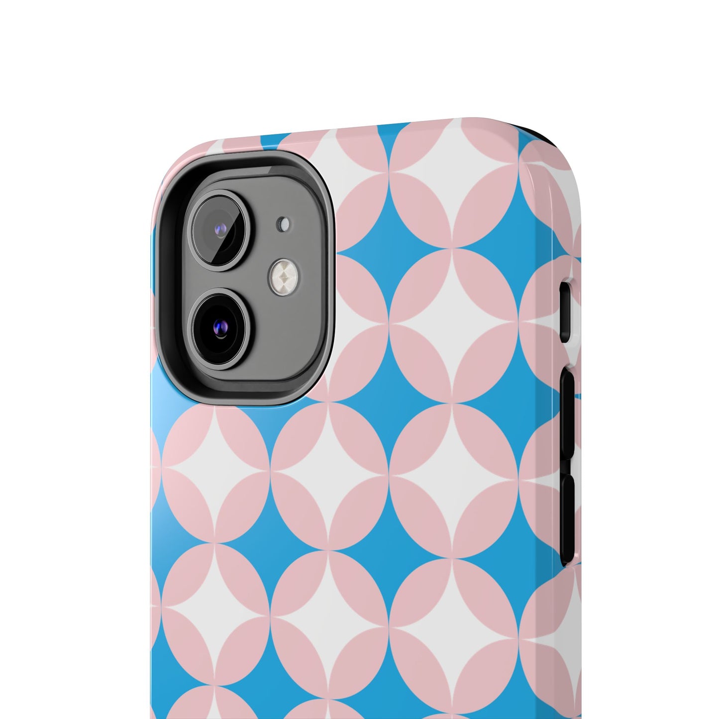 1950s Vintage Circle and Diamond Pattern Tough iPhone Cases