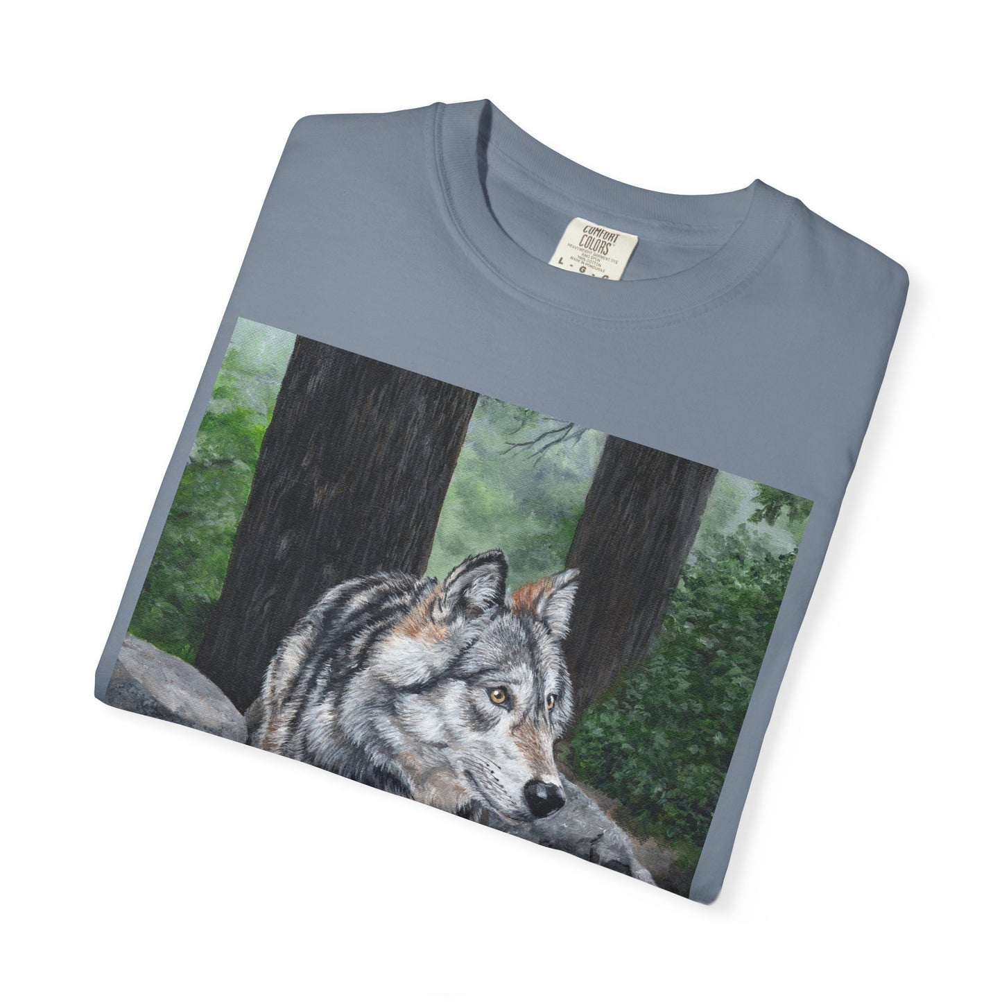 Wolf Portrait T‑Shirt — Realistic Forest Wolf Graphic Tee