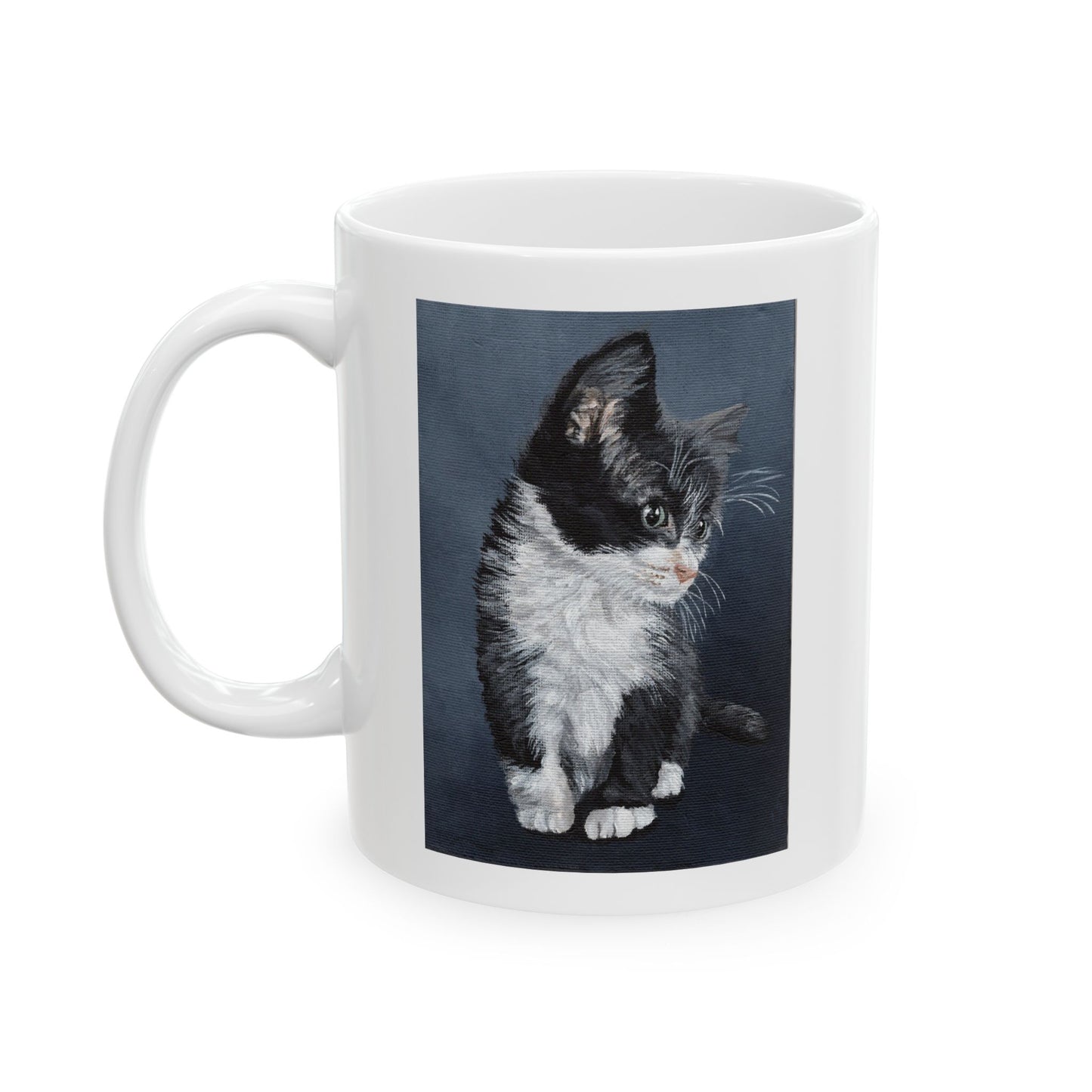 Ceramic Mug - Tuxedo Kitten Coffee Mug (11oz/15oz)
