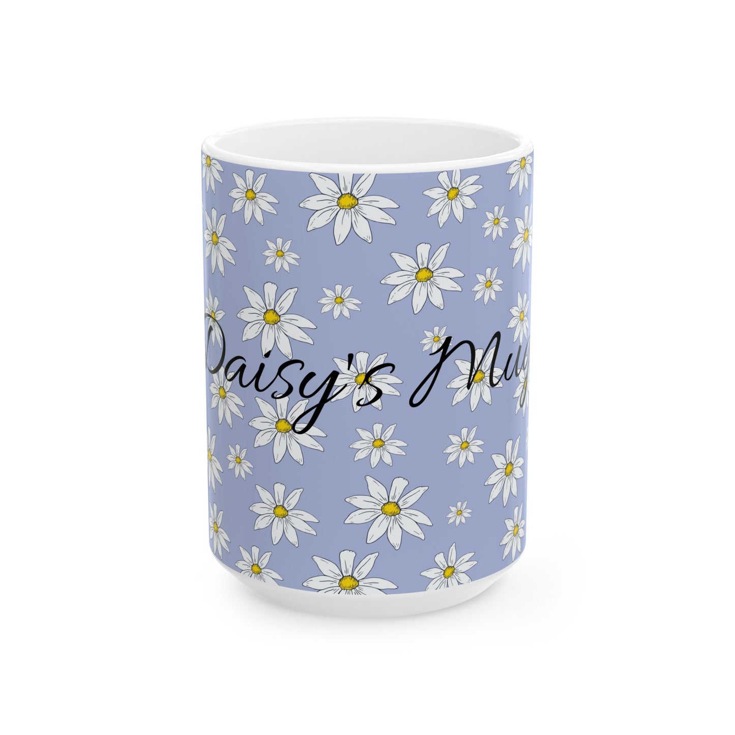 Daisy Pattern Ceramic Mug – Personalized Floral Coffee Cup (11oz & 15oz)