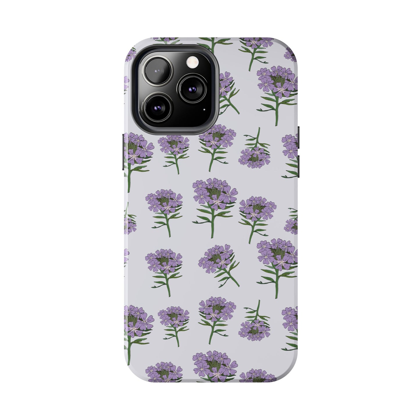 Purple Wildflower Pattern Tough iPhone Cases