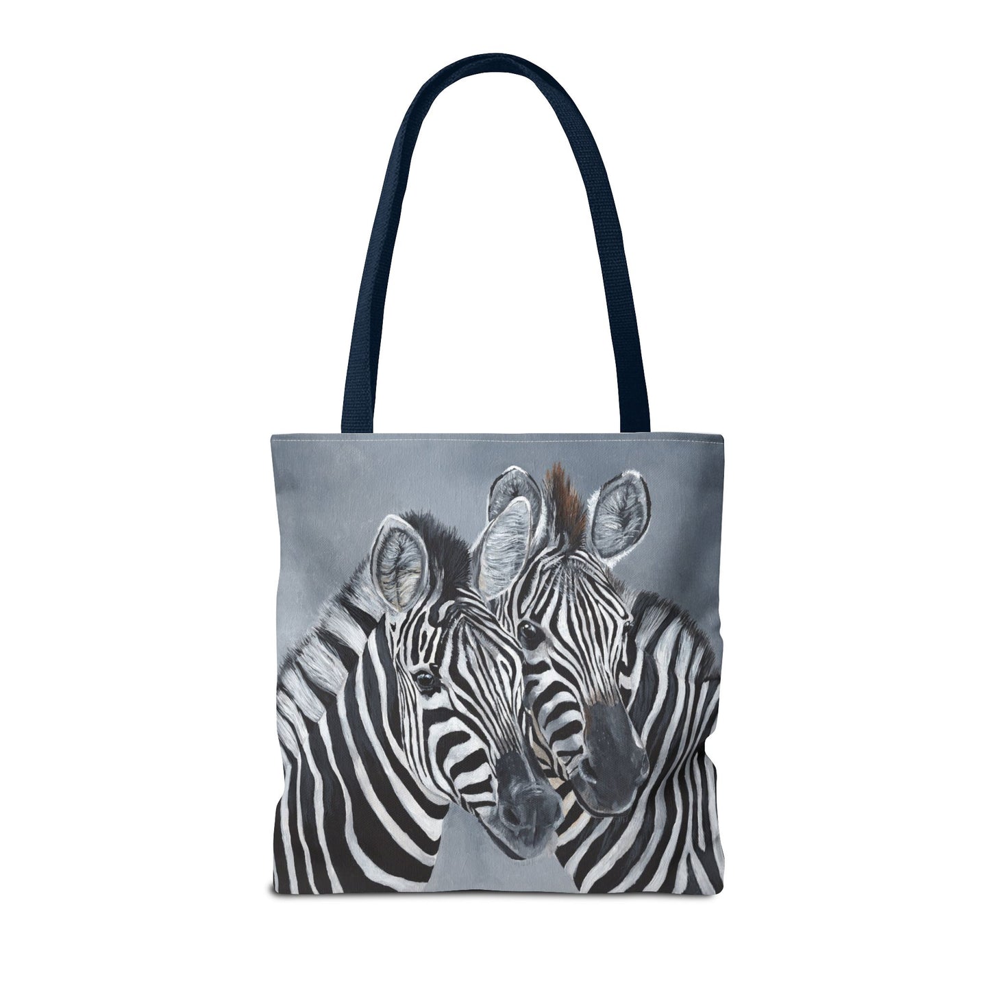 Zebra Pair Tote Bag — Artistic Black & White Animal Print Tote for Everyday Use
