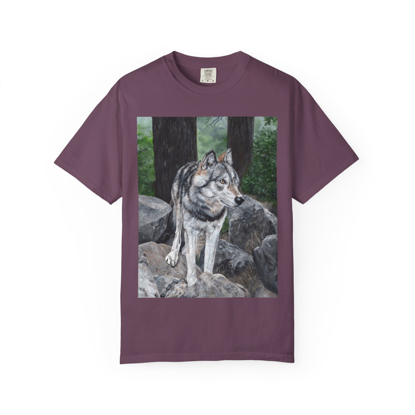 Wolf Portrait T‑Shirt — Realistic Forest Wolf Graphic Tee