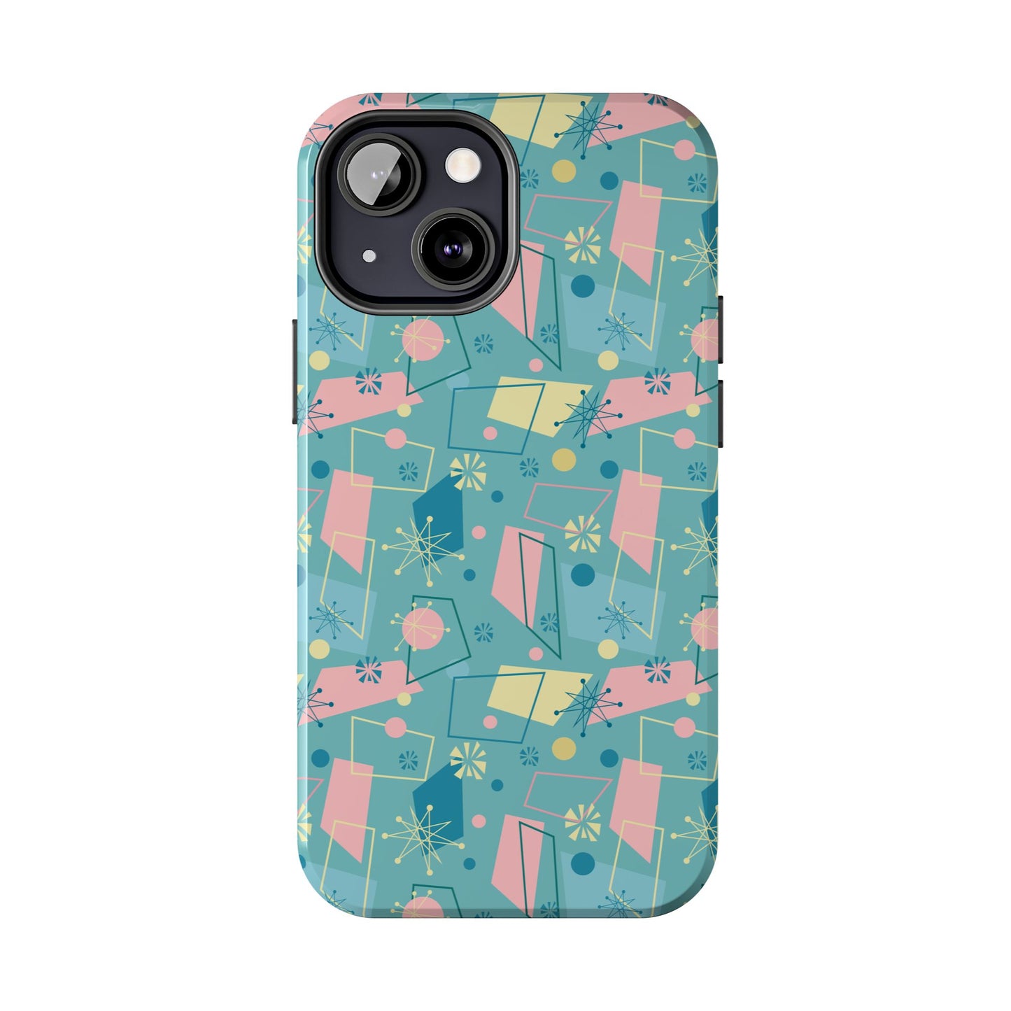 1950s Atomic Retro in Teal Tough iPhone Case