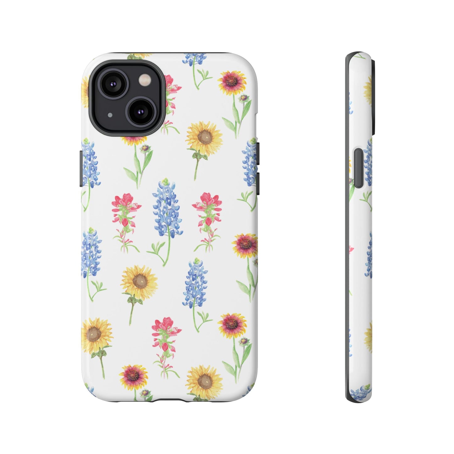 Texas Wildflower Pattern Tough Phone Cases