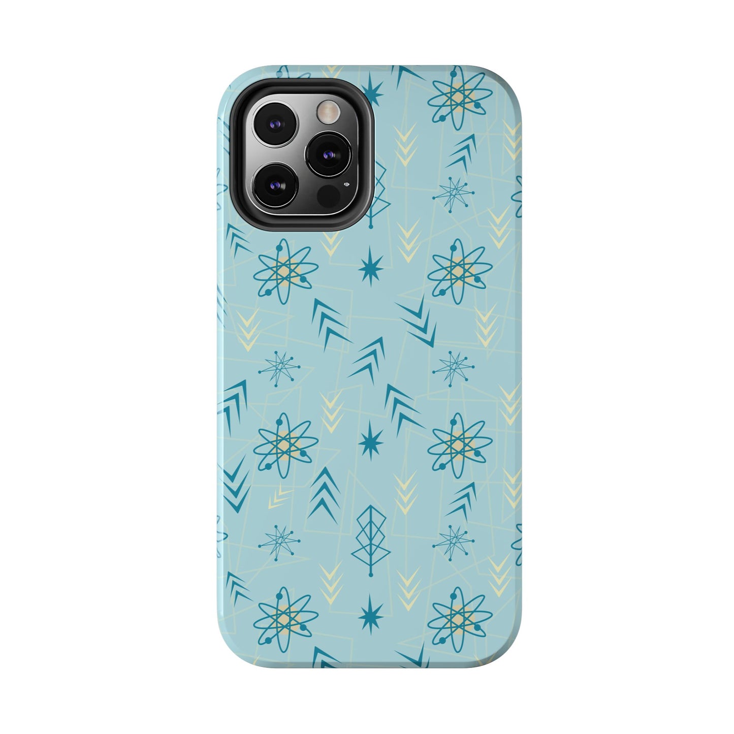 1950s Atomic Age Retro in Light Blue Tough iPhone Case