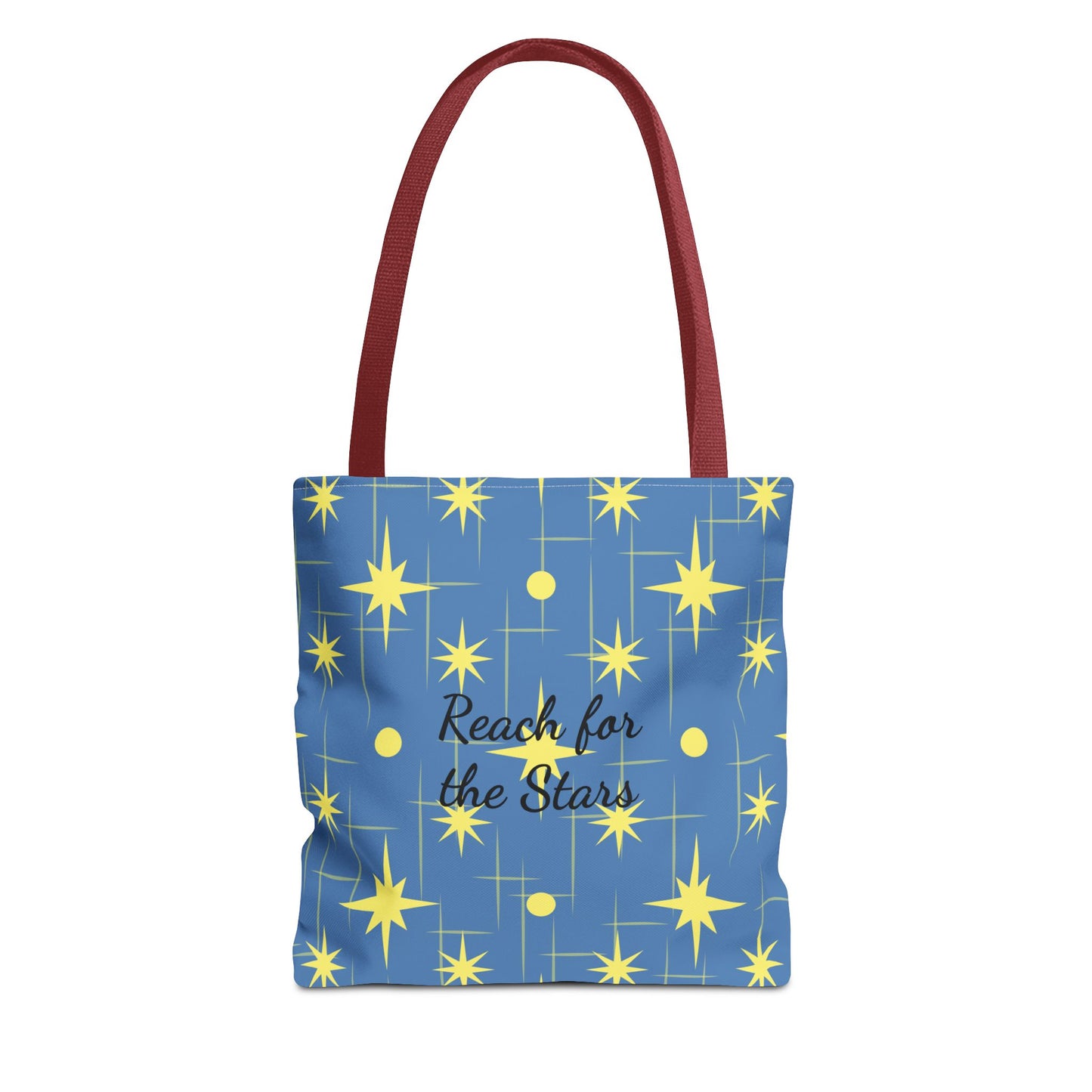 Reach for the Stars Tote Bag — Inspirational Star Pattern All-Over Print
