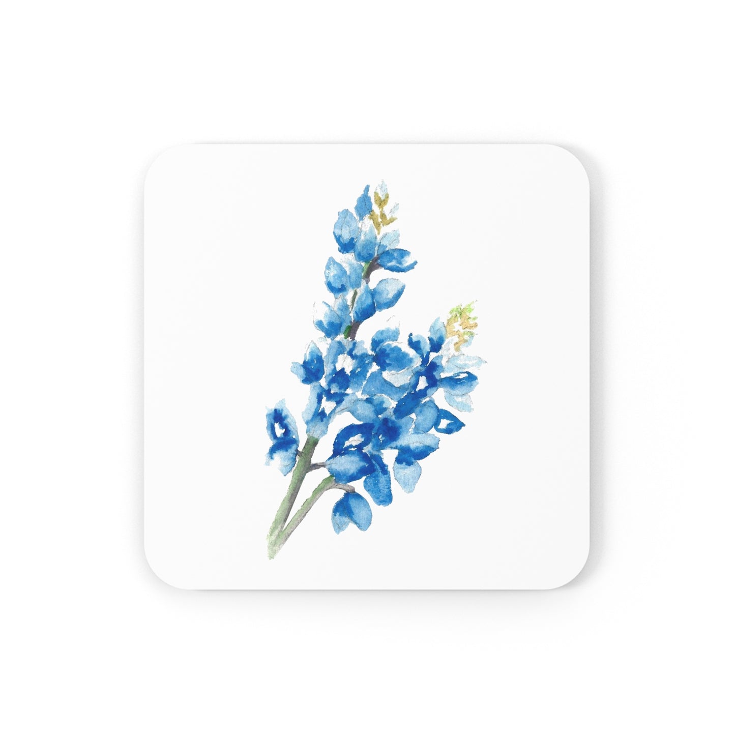 Bluebonnet Cork Back Square Coaster