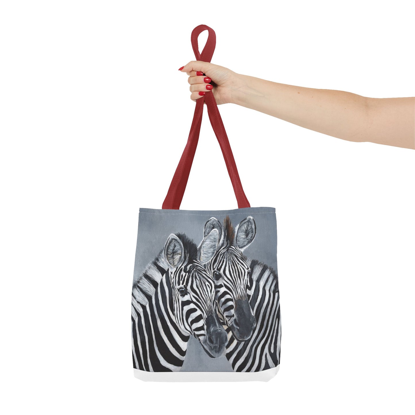 Zebra Pair Tote Bag — Artistic Black & White Animal Print Tote for Everyday Use