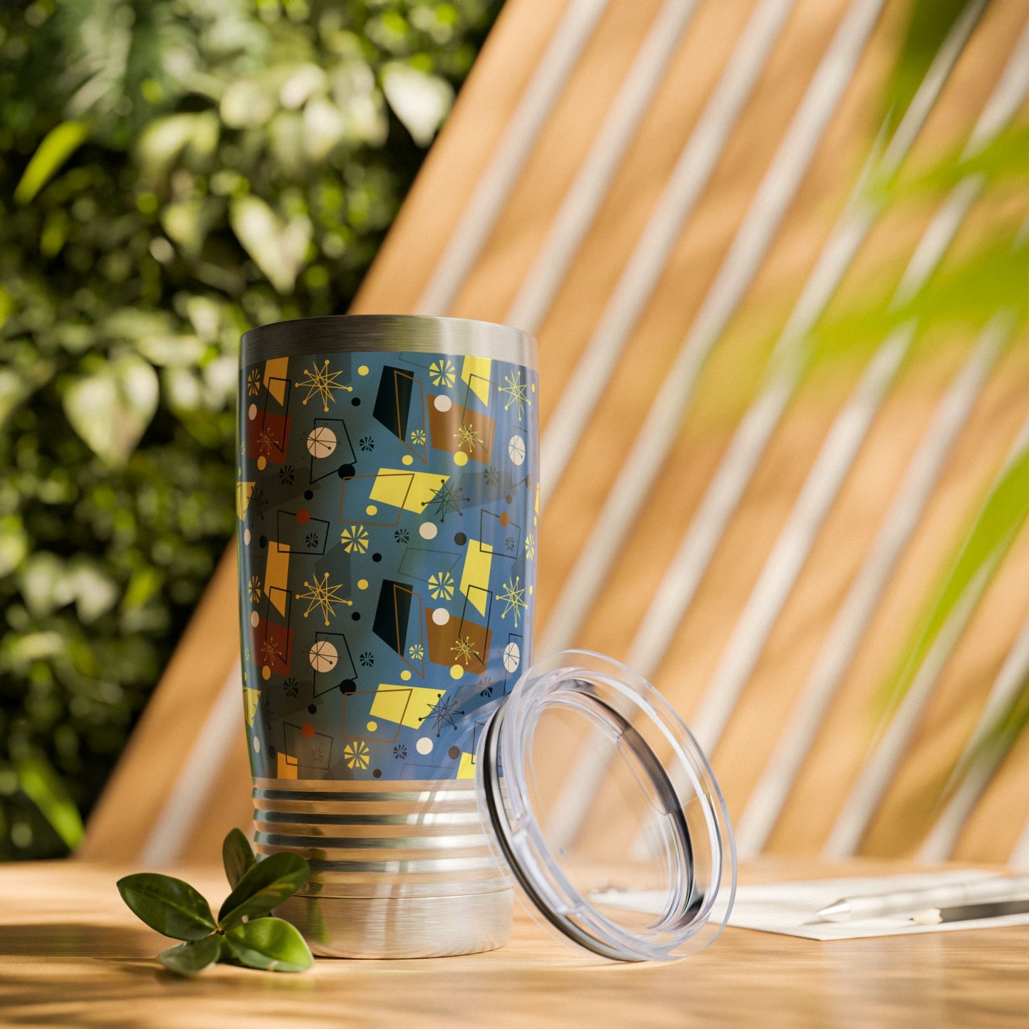 20oz Ringneck Tumbler — Mid-Century Retro Atomic Pattern