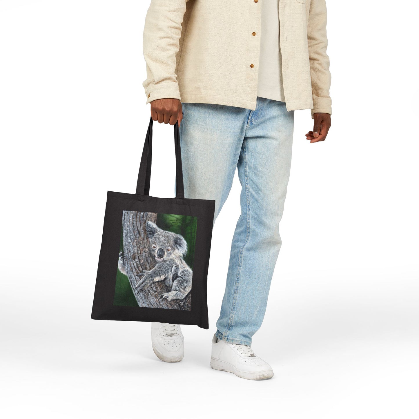 Koala Canvas Tote Bag – Cute Wildlife Print Eco-Friendly Shopper