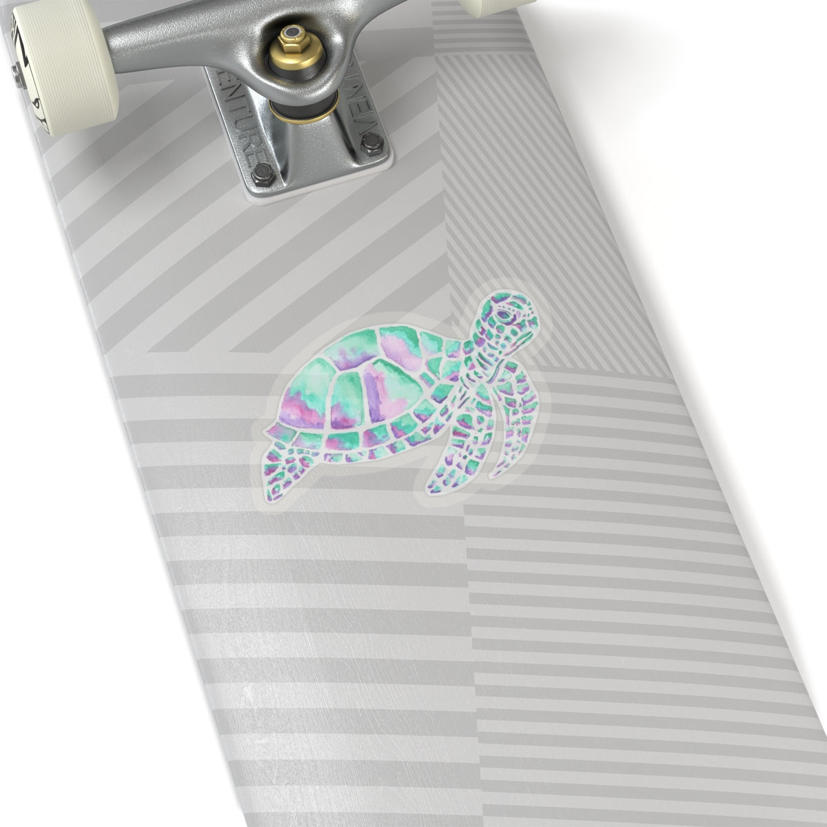 Sea Turtle in Teal and Purple Kiss-Cut Stickers